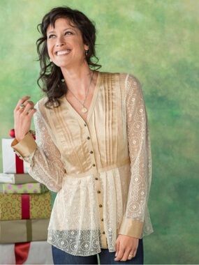 Sundance Womens Lace Blouse